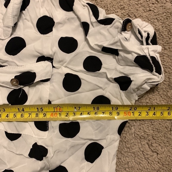 Love Notes Polka‎ Dot Tie Front Button Up Blouse size Small lightweight bohemian - Picture 8 of 9